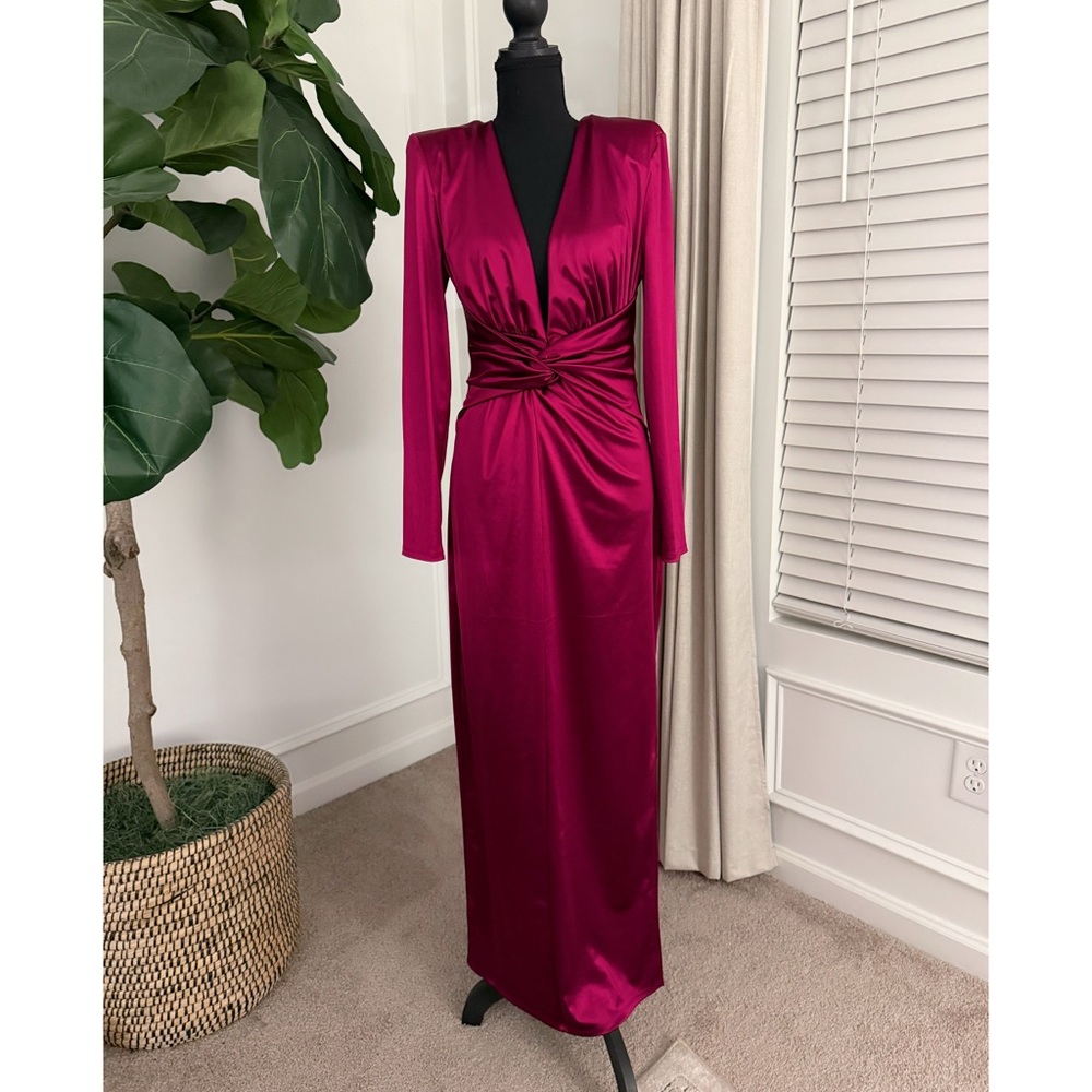 Express Deep Fushia Long Sleeve Dress